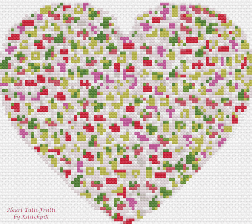 Multicolour Tutti-Frutti Heart