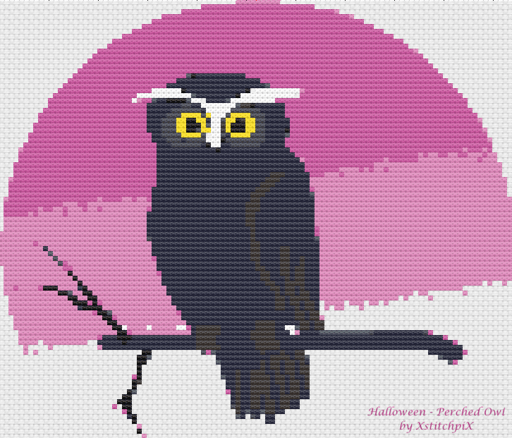 Halloween Perched Owl