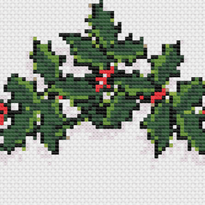 Holly Garland as Christmas decoration