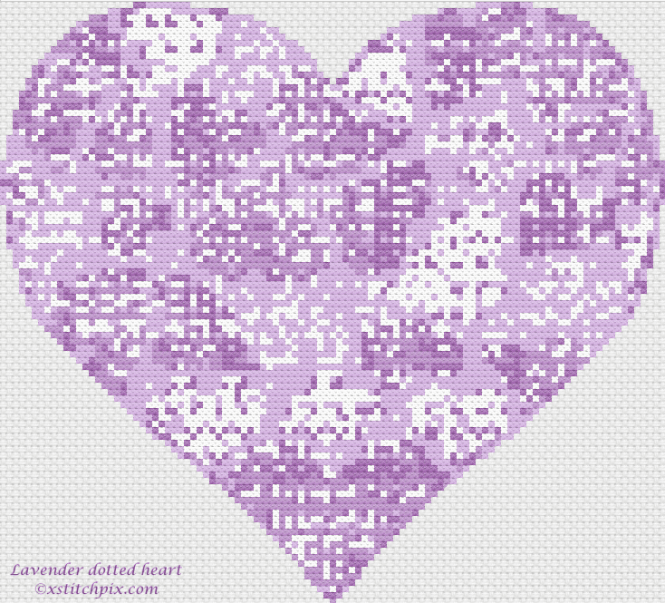 Lavender dotted Heart