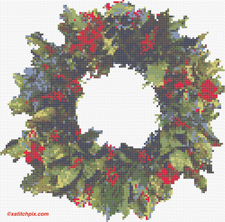 Christmas Wreath with Holly