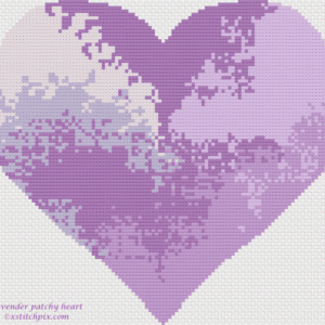 Lavender patchy Heart