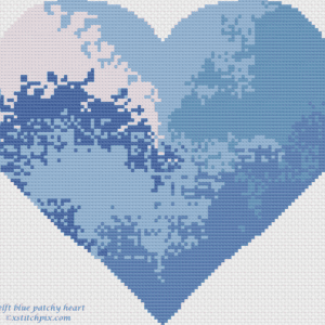 Delft Blue patchy Heart