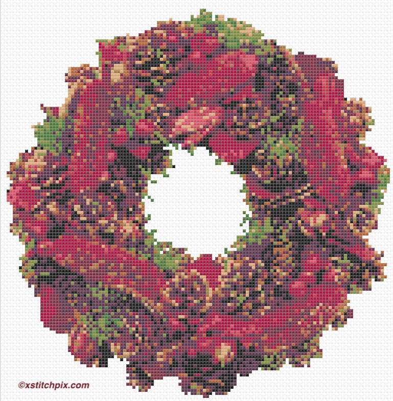 Christmas Wreath with dried Fruits