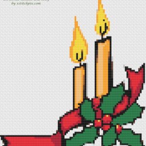 Christmas Candles and Holly