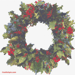 Christmas Wreath with Holly