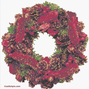 Christmas Wreath with dried Fruits