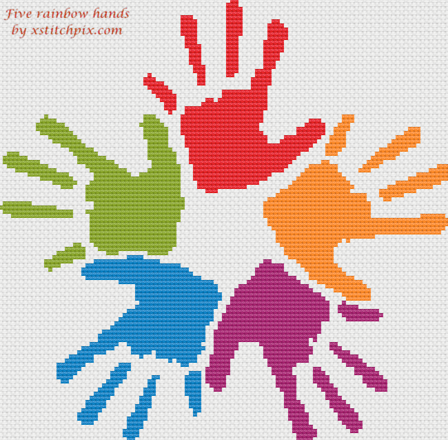 Five Rainbow Hands
