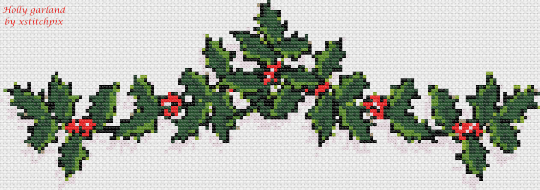 Holly Garland as Christmas decoration